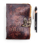 The Book of Untold Stories Leather Journal, leather notebook product photograph 2