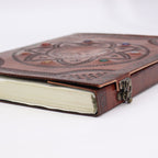 Dragon Mandala Chakra Stone Leather Tome, leather notebook product photograph 3