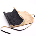 Black Rolled Leather Travel Journal, leather notebook product photograph 3