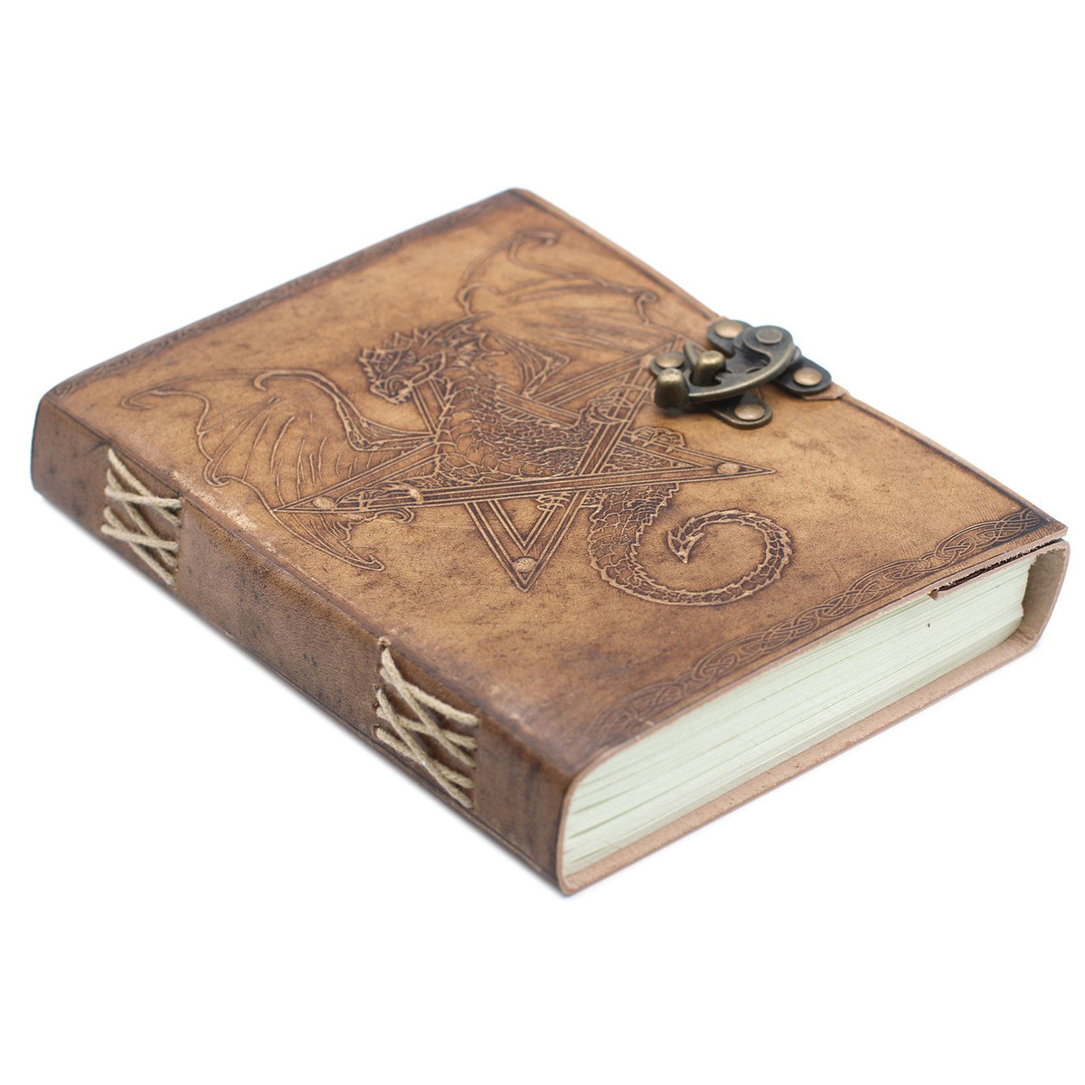 Dragon Leather Journal, leather notebook product photograph 2