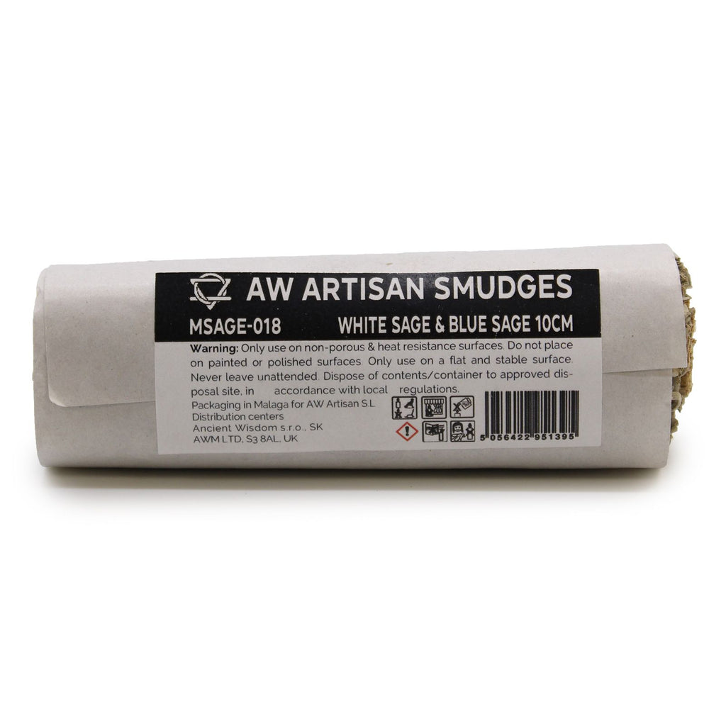 White Sage & Blue Sage Smudge Stick - 10 cm