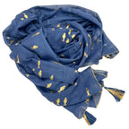 Sea Blue & Gold Fish Pareo