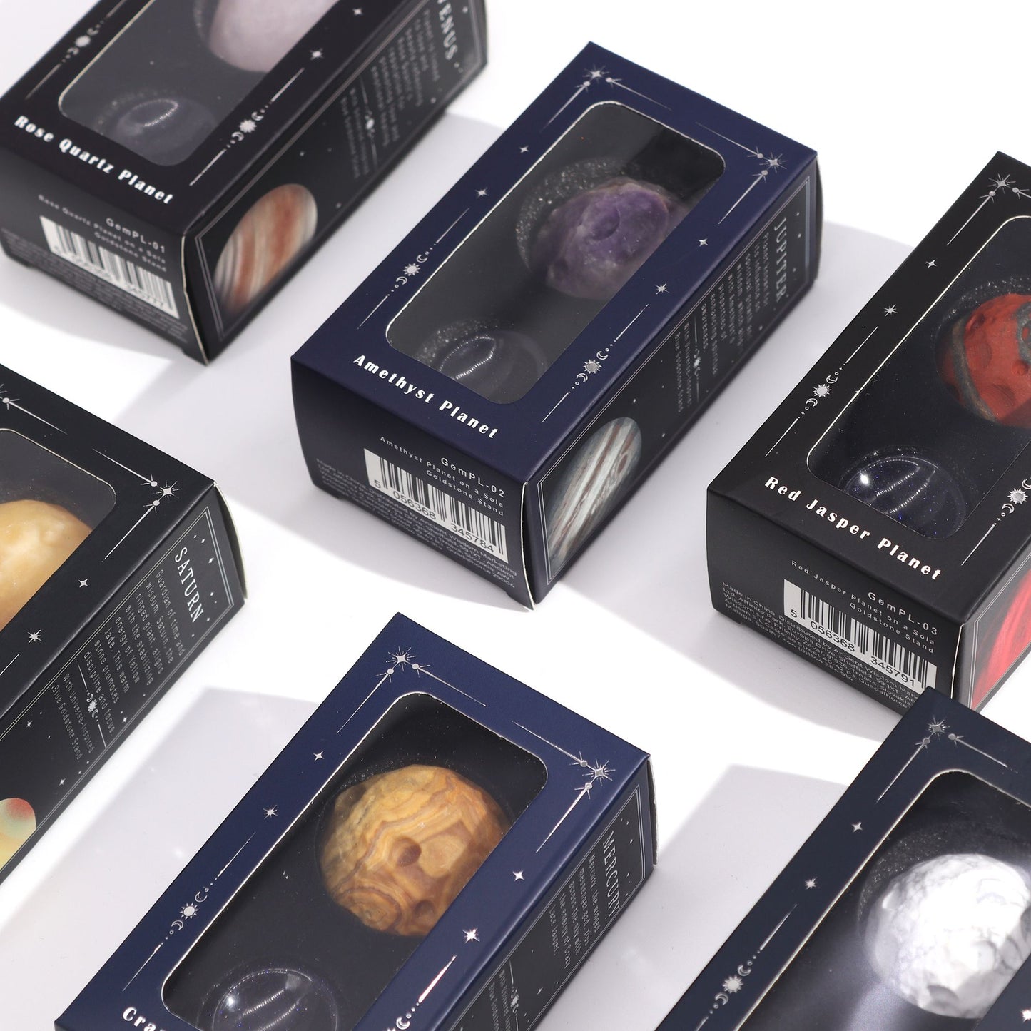 Ametyst Planet on a Sola Goldstone Stand (JUPITER)