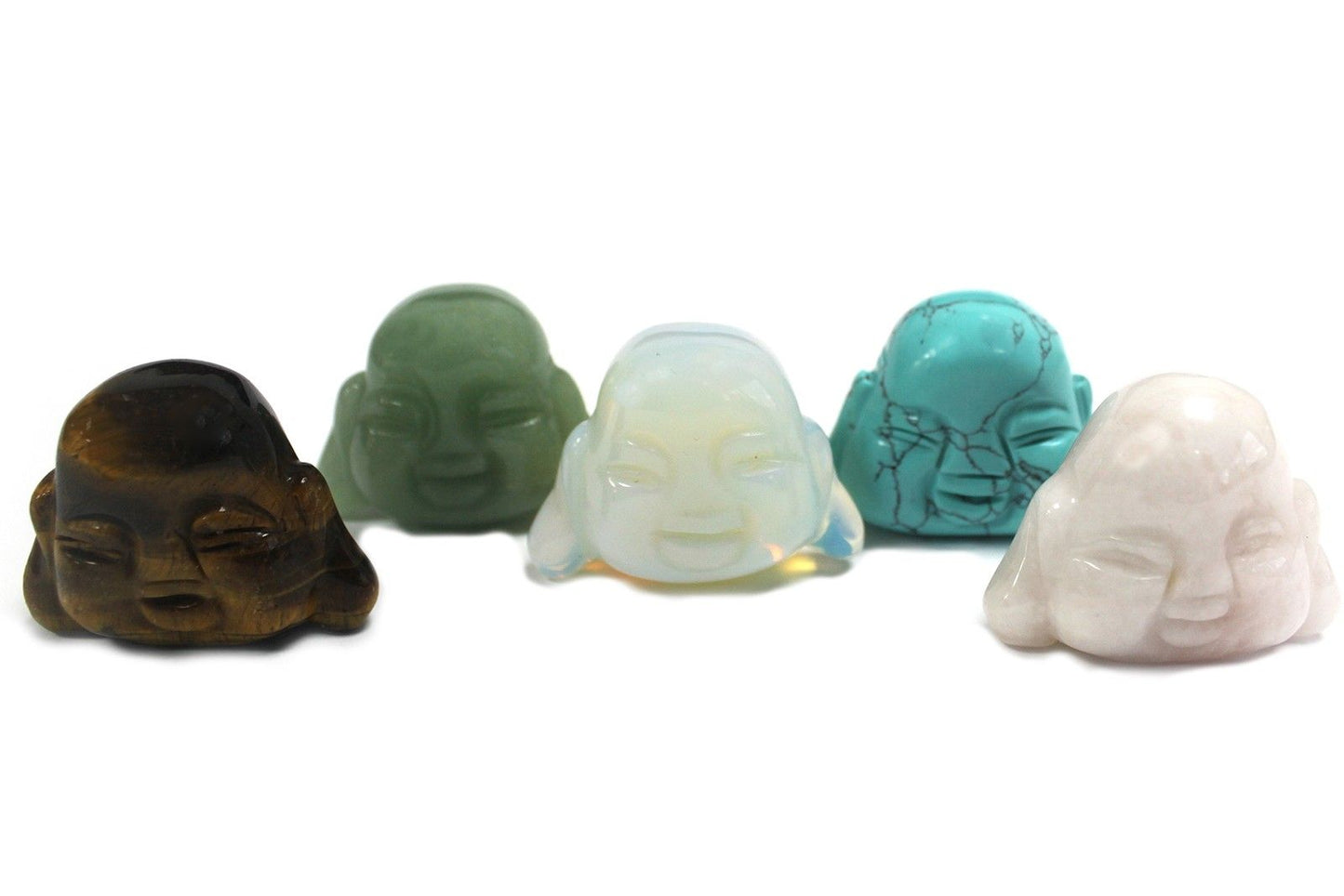 Gemstone Buddha Head - Tiger Eye