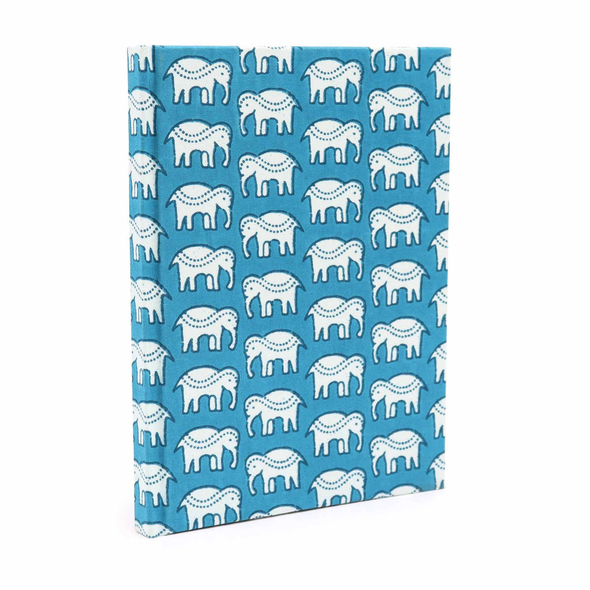 Teal Elephants Cotton Bound Notebook