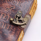 The Book of Untold Stories Leather Journal, leather notebook product photograph 3