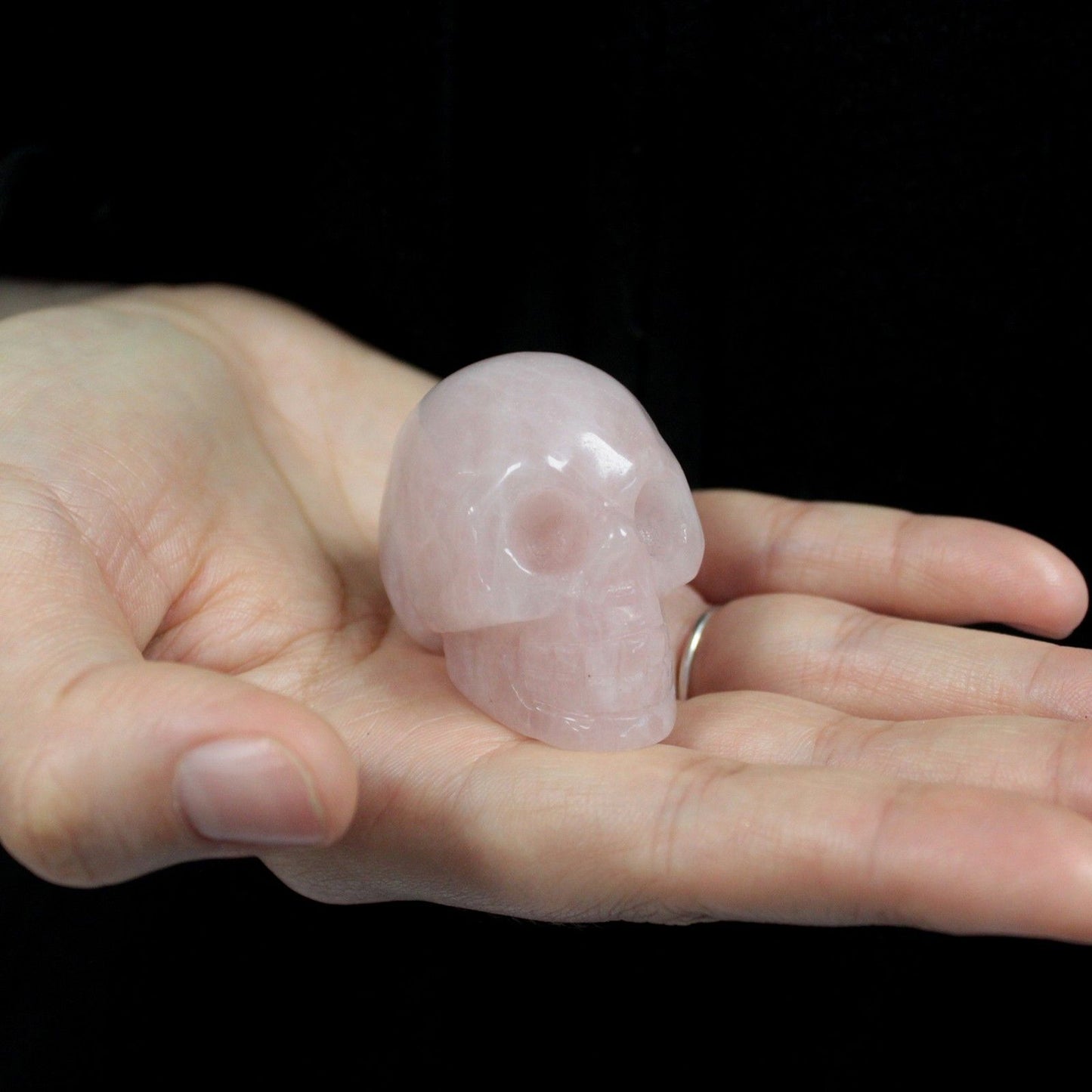 Gemstone Skull - Rose Quartz