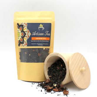 Dark Brown Magic Chocolate Black Tea loose leaf artisan tea, product photograph