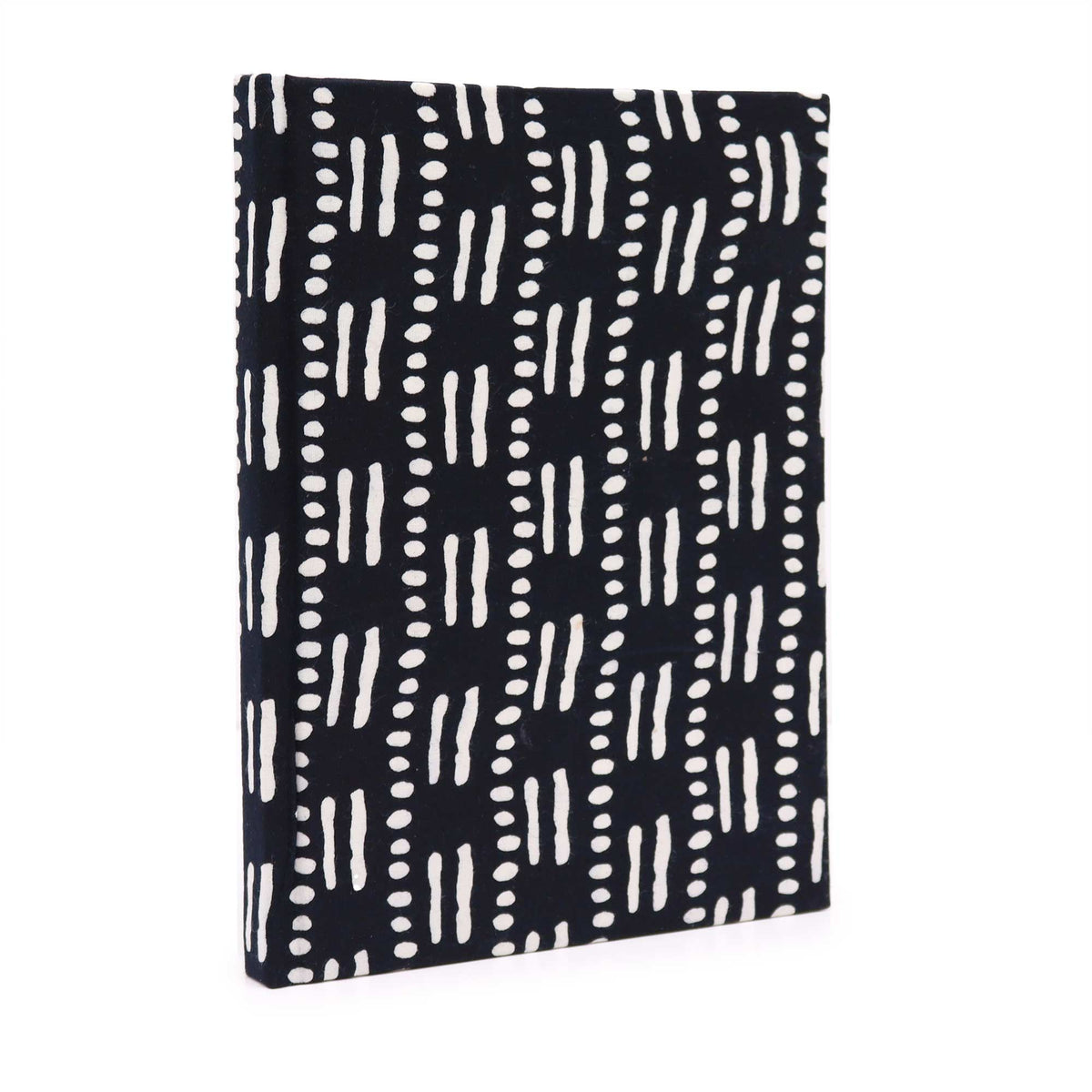 Black Dots & Dashes Cotton Bound Notebook