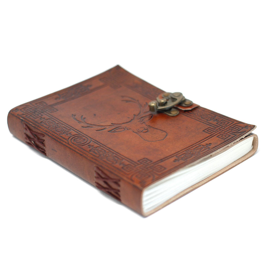 Stag Leather Journal, leather notebook product photograph 2