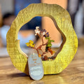 Seven Chakra Crystal Tree in Mango Wood Ring