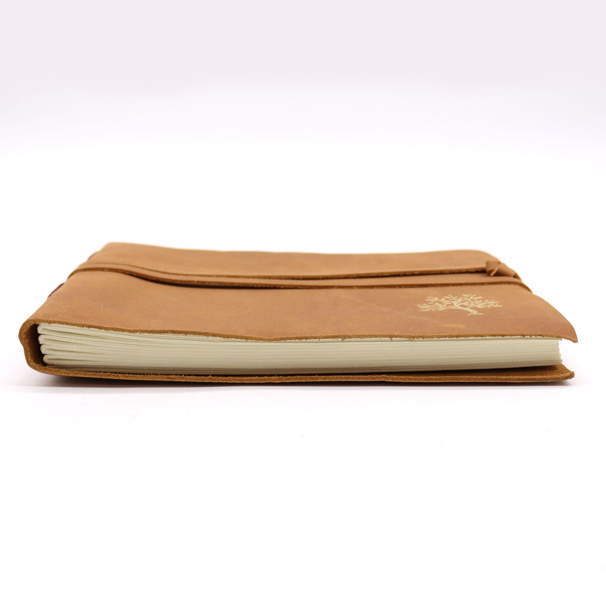 Golden Tree Leather Sketchbook, leather notebook product photograph 4