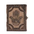 Hamsa Leather Esoteric Journal, leather notebook product photograph