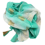 White, Turquoise & Gold Turtle Pareo