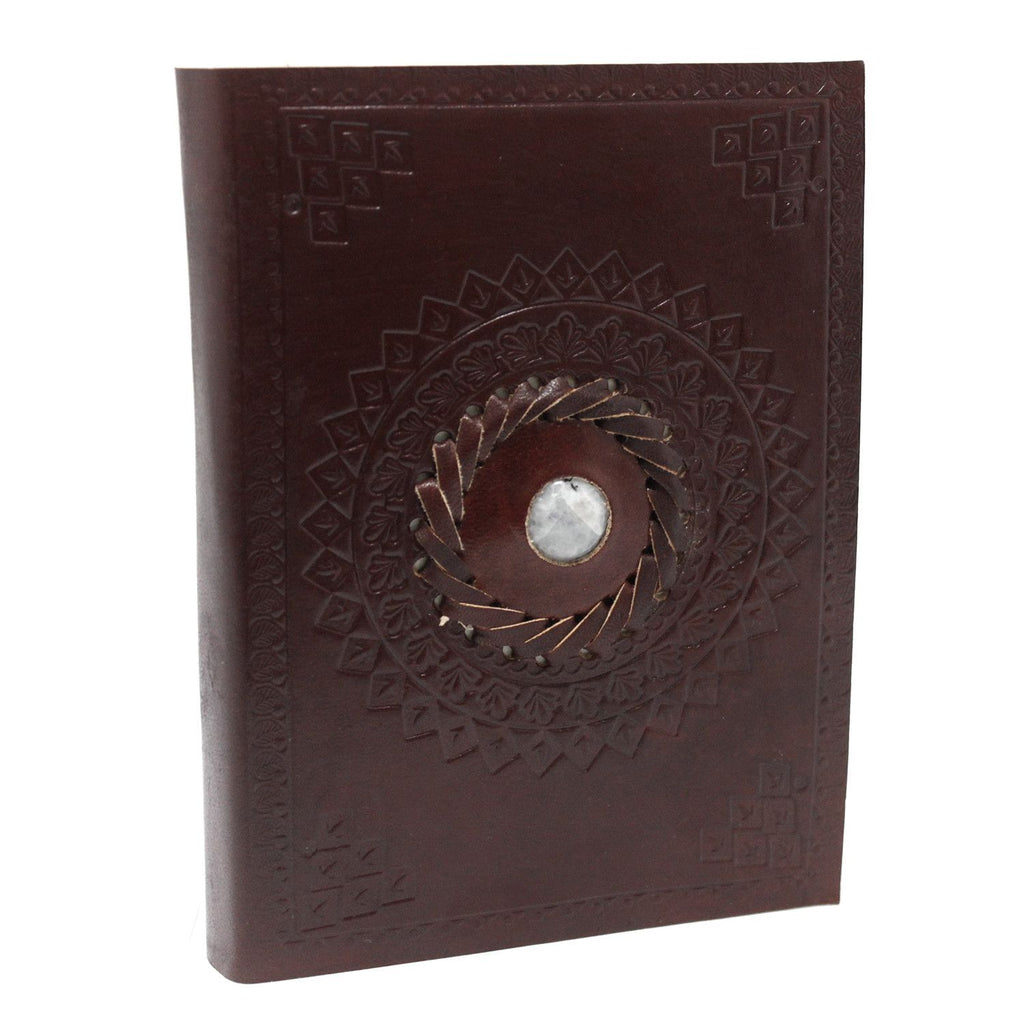 Handmade Leather Gemstone Journals & Notebooks, leather notebook product photograph