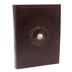 Handmade Leather Gemstone Journals & Notebooks, leather notebook product photograph