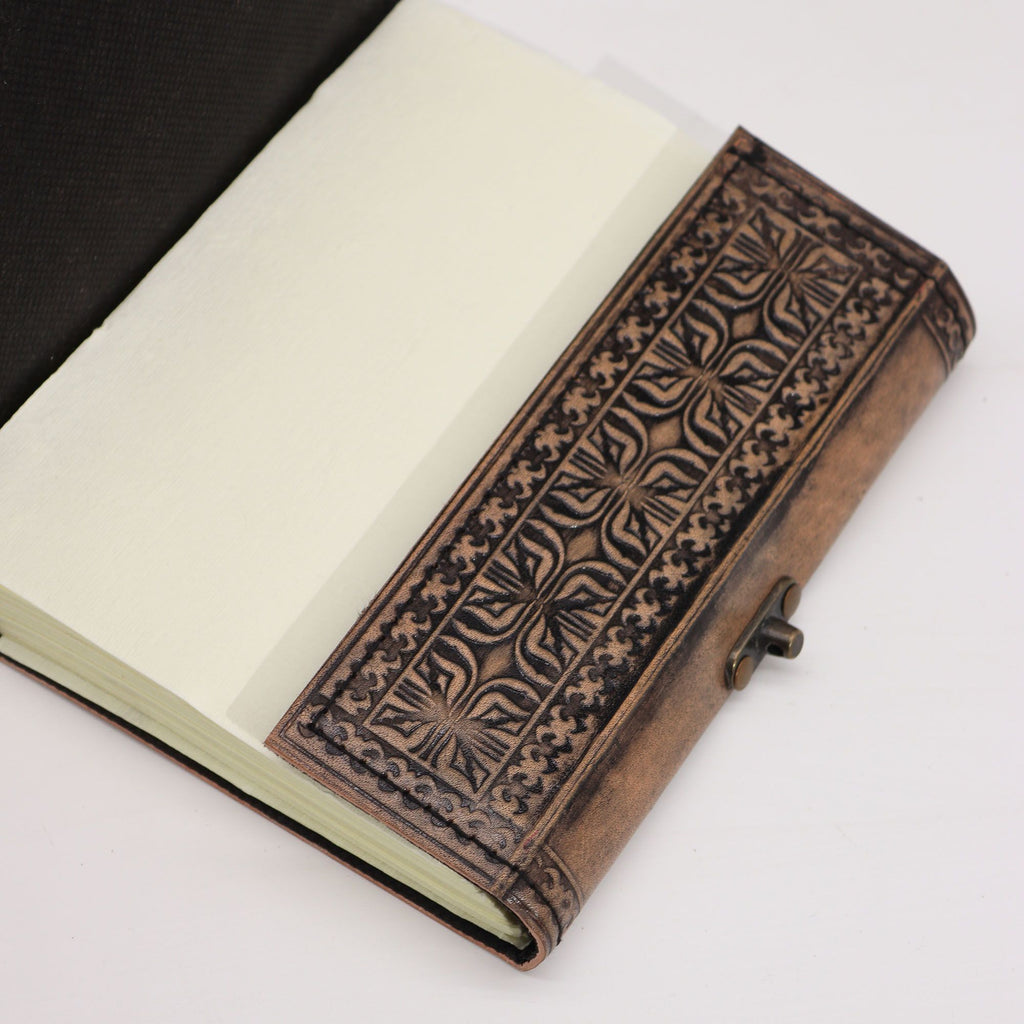 Hamsa Leather Esoteric Journal, leather notebook product photograph 3