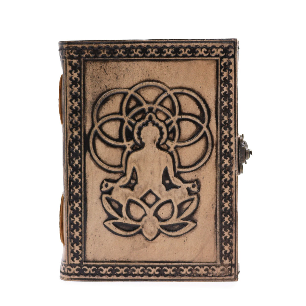 Buddha Leather Esoteric Journal, leather notebook product photograph