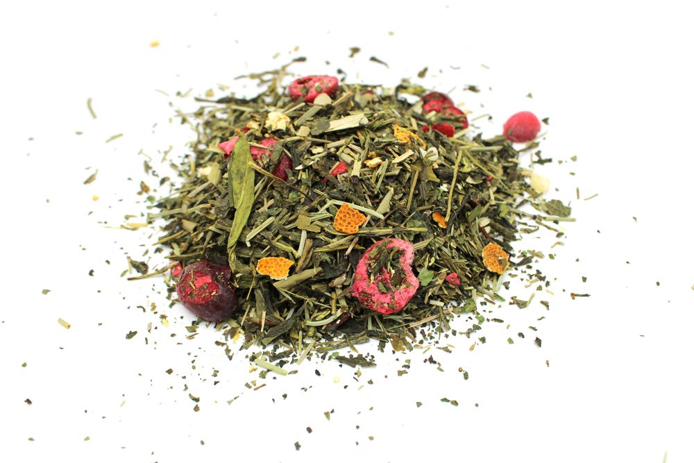 Green Dragon Green Tea & Fruit Blend loose leaf artisan tea, product photograph 2