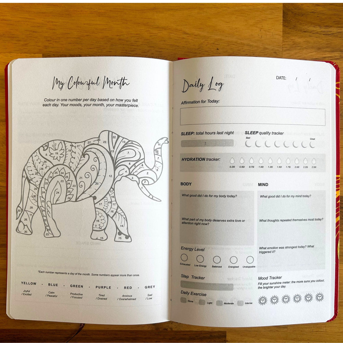 White Wellness Journal - Rose Gold Tree of Life