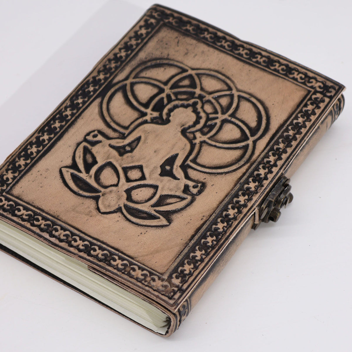Buddha Leather Esoteric Journal, leather notebook product photograph 2
