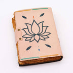 Seven Chakra Leather Journal | Deckle-Edge Notebook, leather notebook product photograph 3