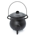 Extra Huge Cast Iron Cauldron with Pentagram