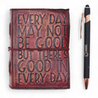 Every Day Has Good Leather Notebook, leather notebook product photograph 3