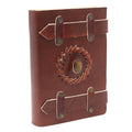 Leather Belted Notebook with Gemstone, leather notebook product photograph 3