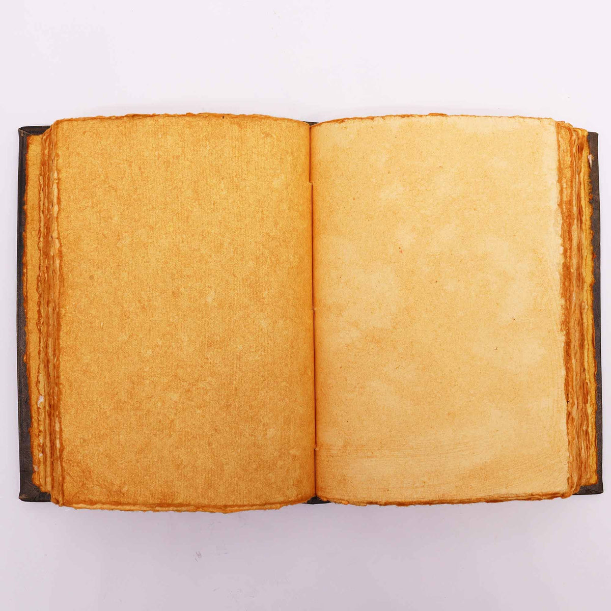 Triple Moon Leather Journal with Zinc Decoration, leather notebook product photograph 3
