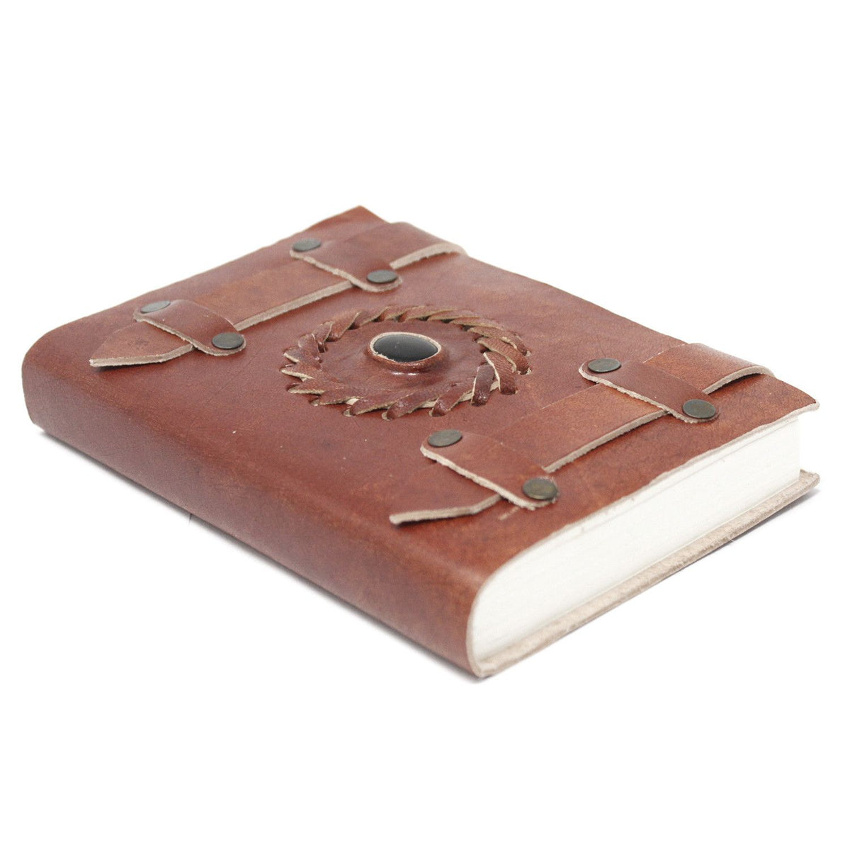 Black Onyx Belted Leather Journal, leather notebook product photograph 2
