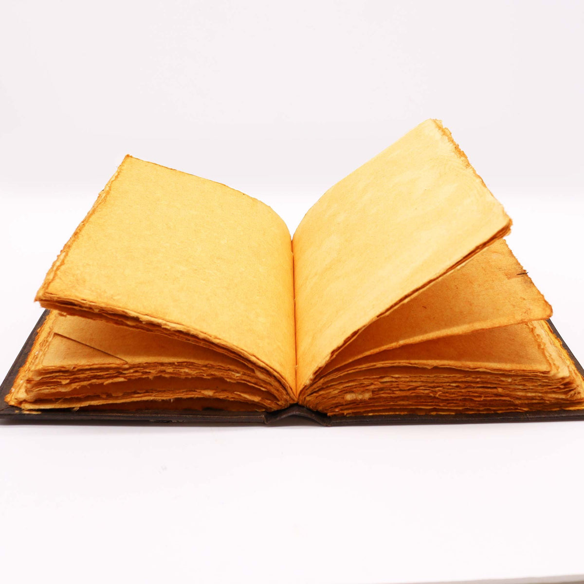 Triple Moon Leather Journal with Zinc Decoration, leather notebook product photograph 4