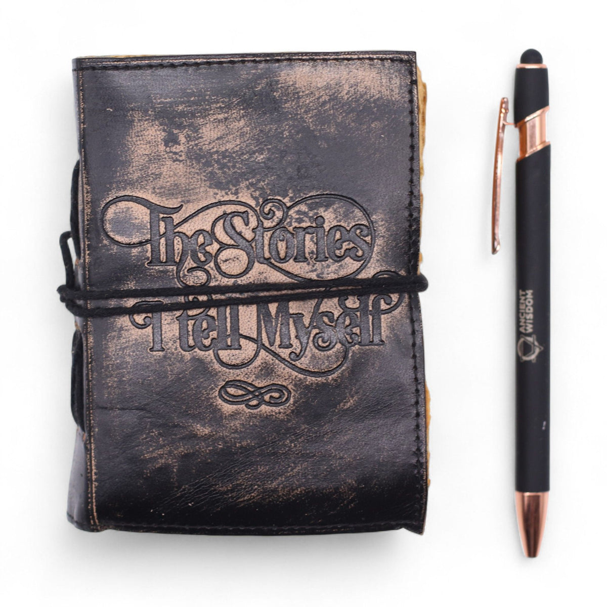 The Stories I Tell Myself Leather Notebook, leather notebook product photograph 5