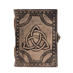 Triquetra Leather Journal, leather notebook product photograph