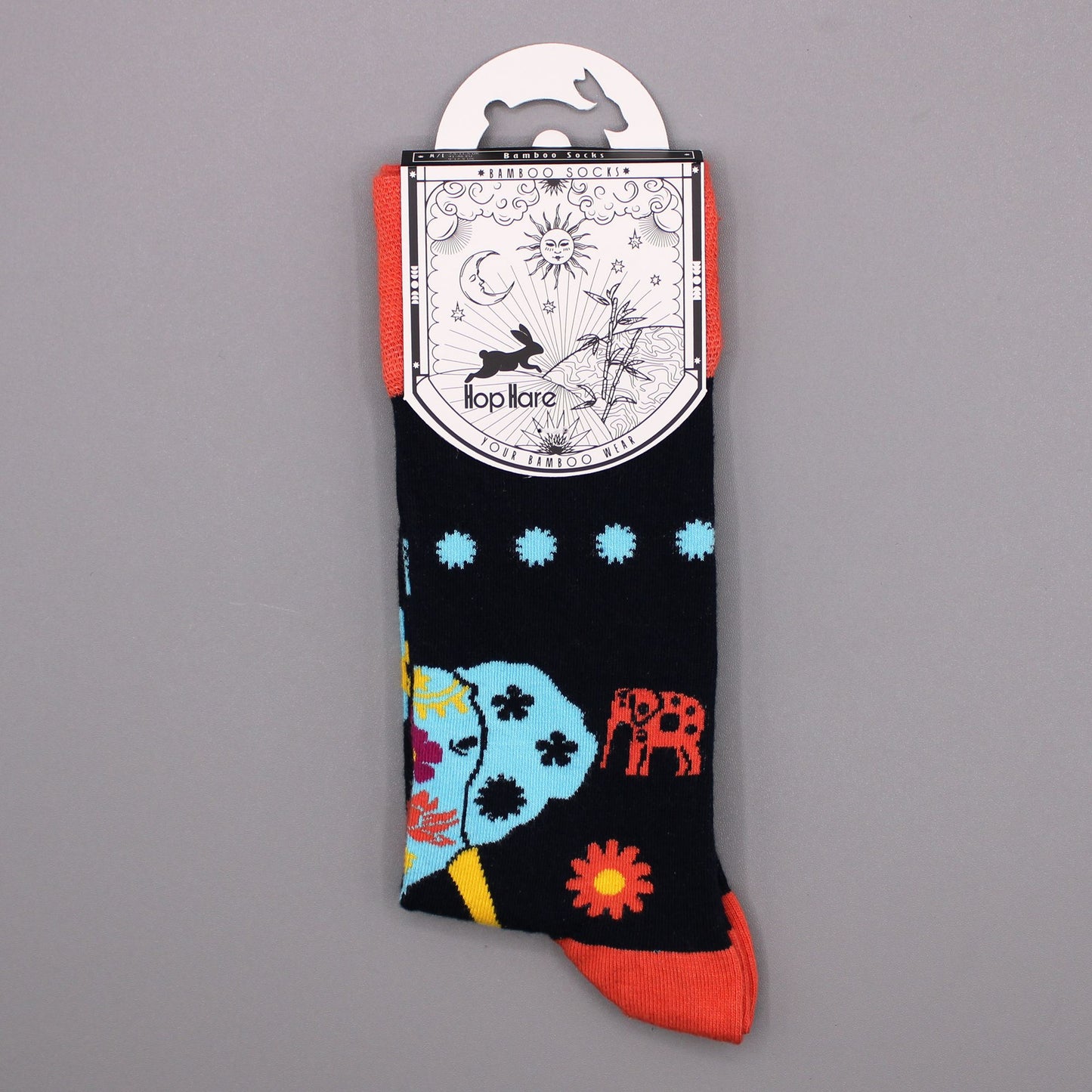 Hop Hare Bamboo Socks M/L - Cosmic Elephant 