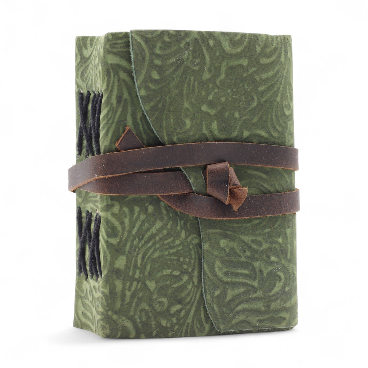Green Maze Leather Pocket Notebook, leather notebook product photograph 3