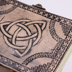 Triquetra Leather Journal, leather notebook product photograph 2