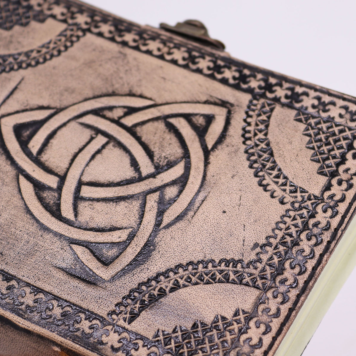 Triquetra Leather Journal, leather notebook product photograph 2