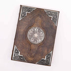 Pentagon Leather Journal with Zinc Decoration, leather notebook product photograph 2