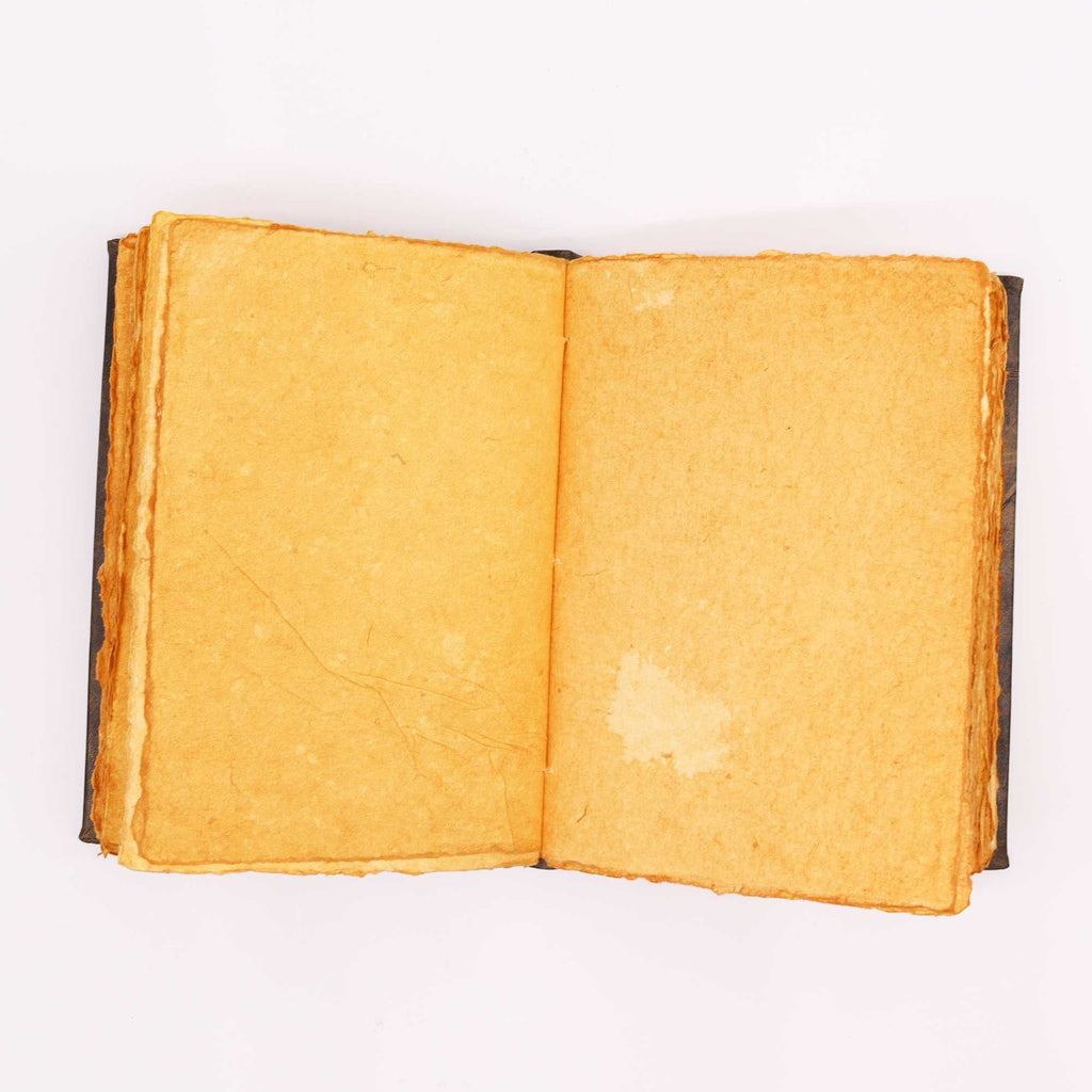 Pentagon Leather Journal with Zinc Decoration, leather notebook product photograph 3