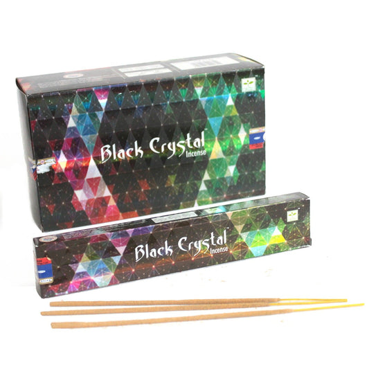 Satya Black Crystal Incense – Mystical Fragrance for Balance, Relaxation, and Spiritual Clarity