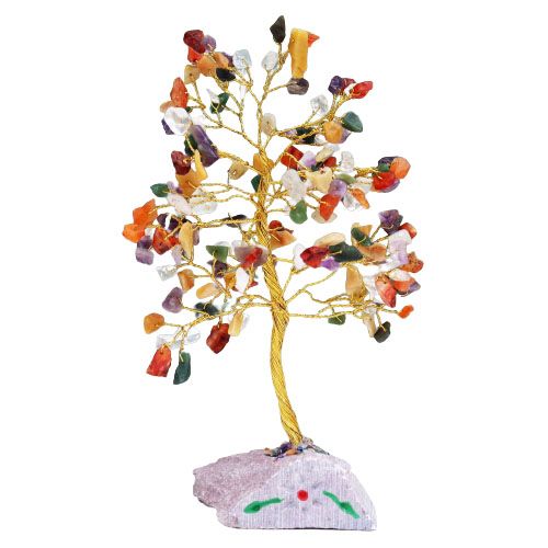 Indian Mixed Gemstone Crystal Tree – 160 Stones