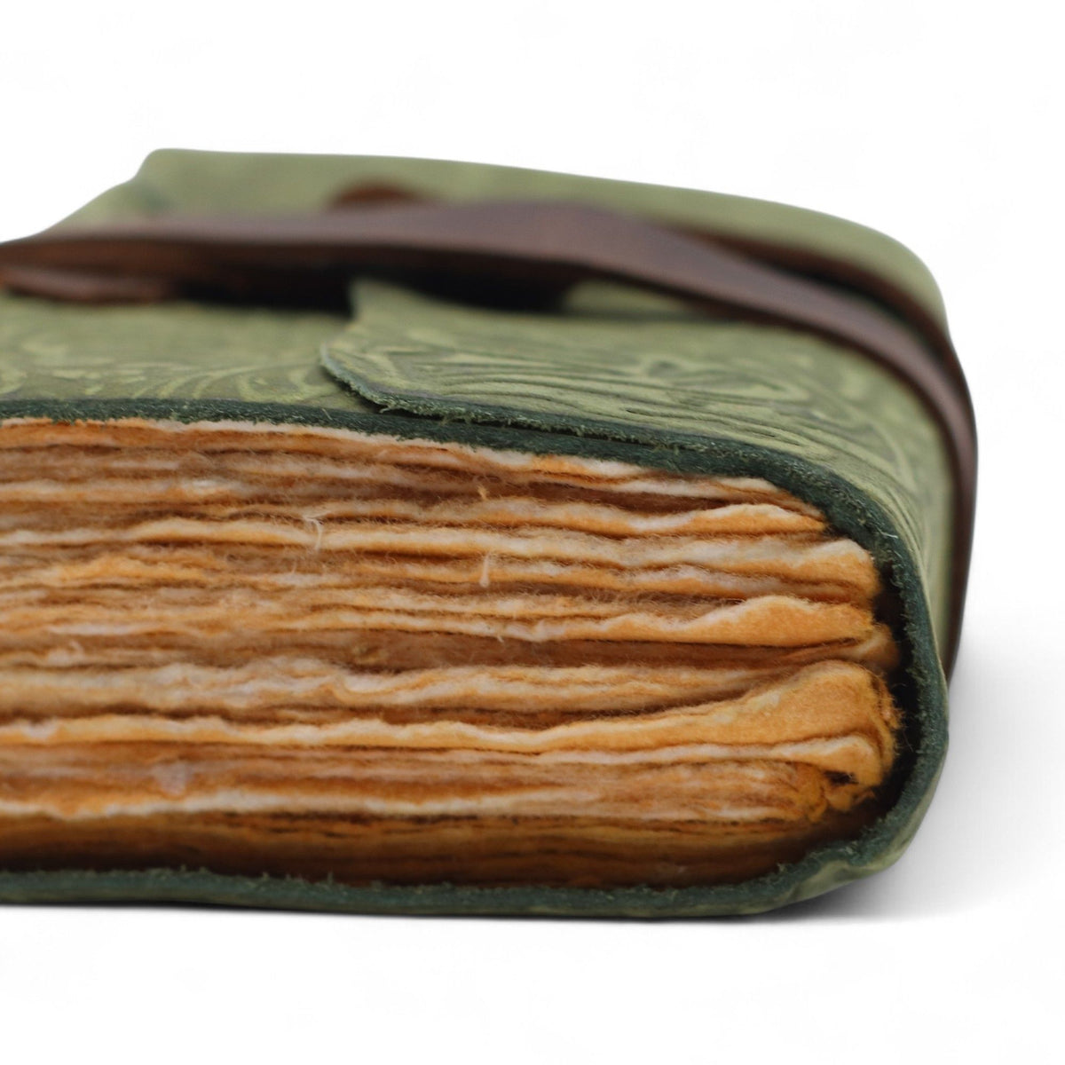 Green Maze Leather Pocket Notebook, leather notebook product photograph 7