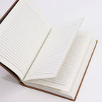Black Tan Leather Daily Notebook, leather notebook product photograph 2