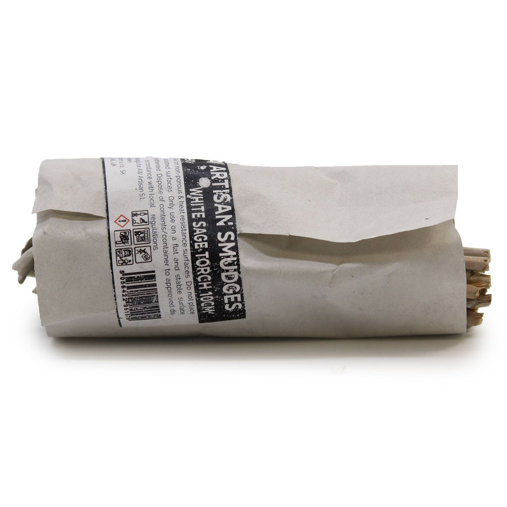 White Sage Torch Smudge Stick - 10 cm